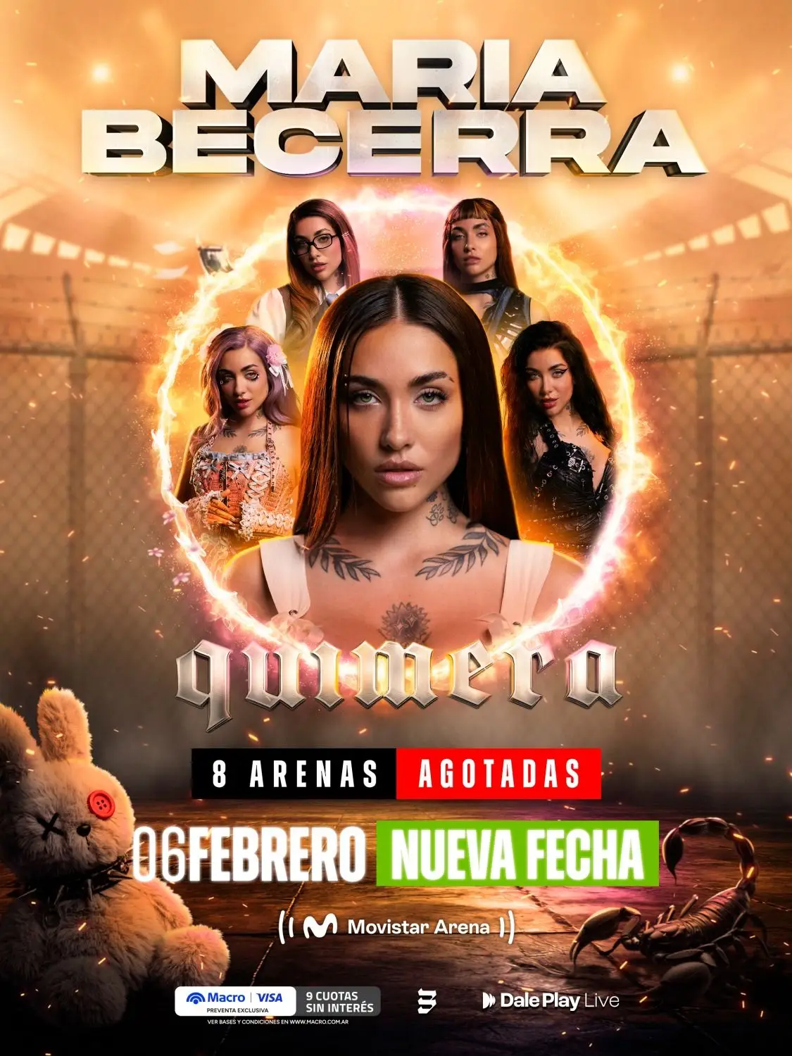 Nuevas entradas para Mar&iacute;a Becerra en el Movistar Arena 2026: precios y fechas de cu&aacute;ndo toca