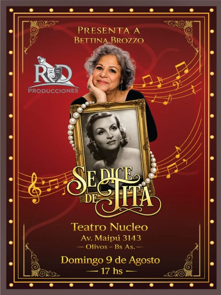 &ldquo;Se dice de Tita&rdquo;, el unipersonal homenaje de Bettina Brozzo llega al Teatro N&uacute;cleo de Olivos