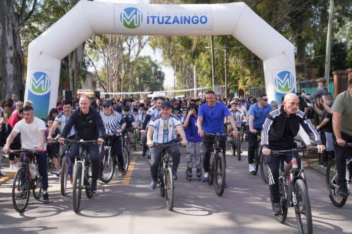 Ituzaing&oacute;: Pablo Descalzo encabez&oacute; la primera bicicleteada &ldquo;Por la Memoria&rdquo;