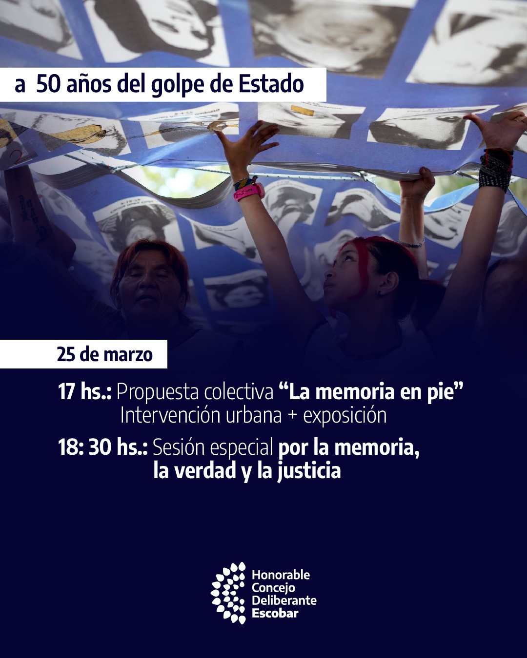 NOTICIAS ESCOBAR:ACTIVIDADES EN EL MARCO DE LOS 20 A&Ntilde;OS DE LA DICTADURA CIVICO-MILITAR